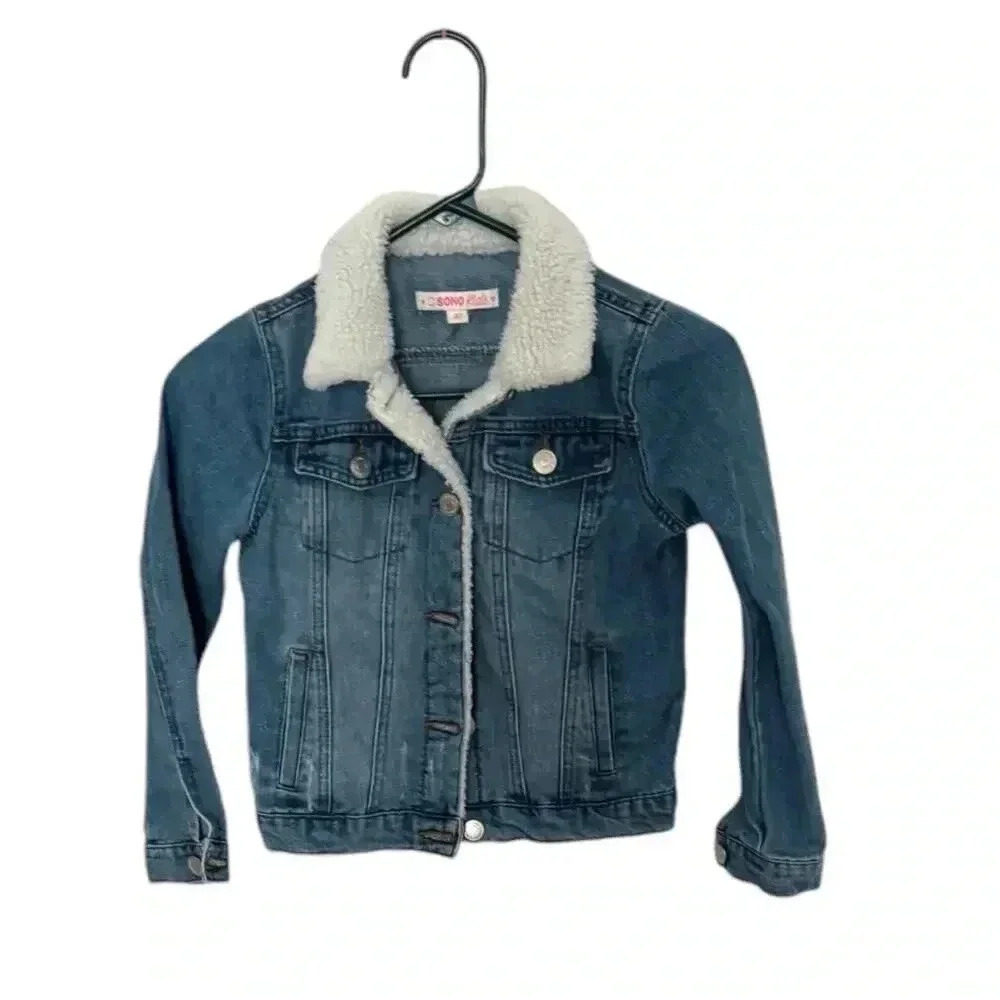 CI Sono kids 10 Faux fur collar denim Jacket
